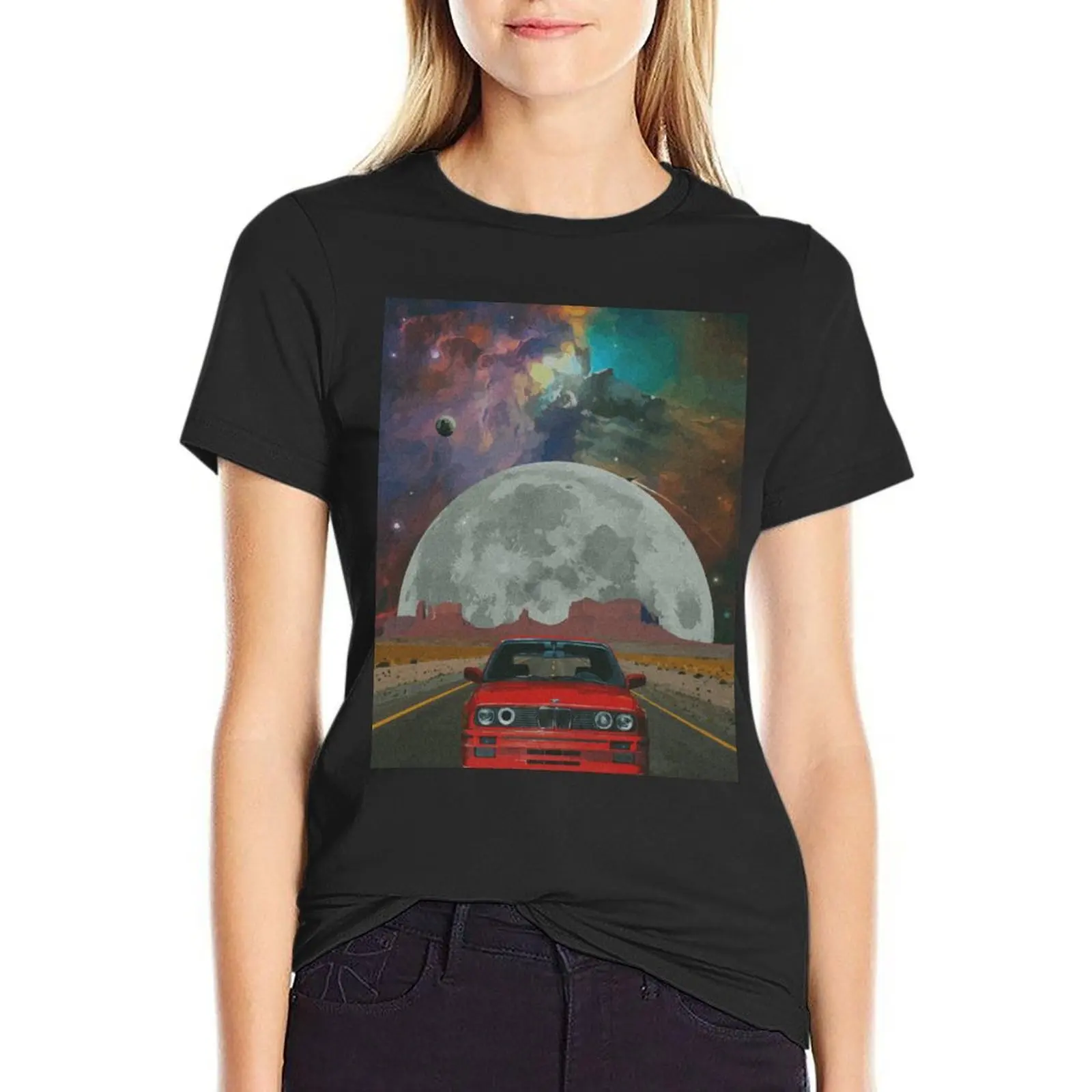 A nights drive T-Shirt aesthetic clothes Aesthetic clothing animal print shirt for girls plain t shirts for Women