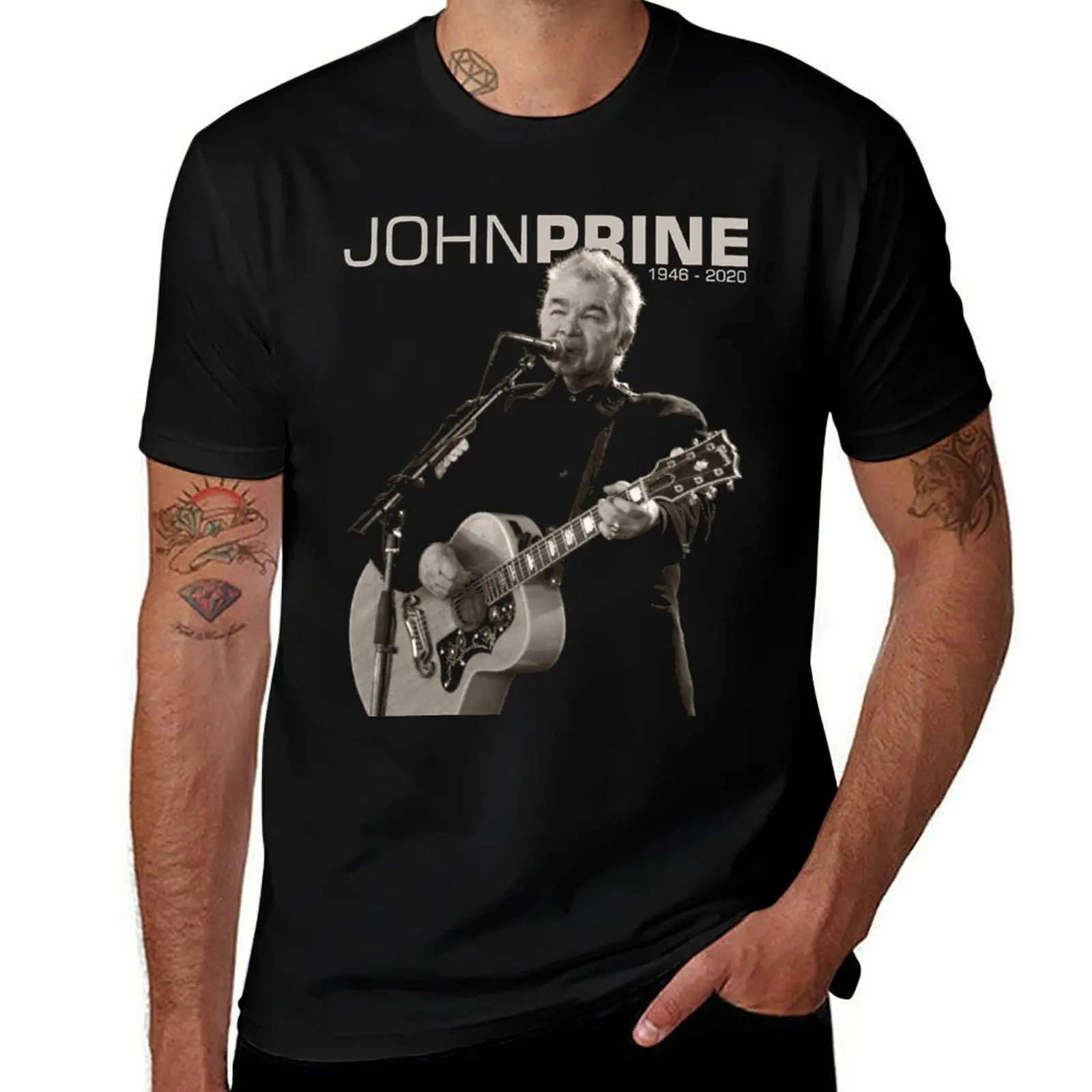 

Футболка Legends Never Die John Prine, мужские футболки, хлопковые футболки с рисунком для мужчин, хлопковые футболки, мужские футболки, 100% хлопок