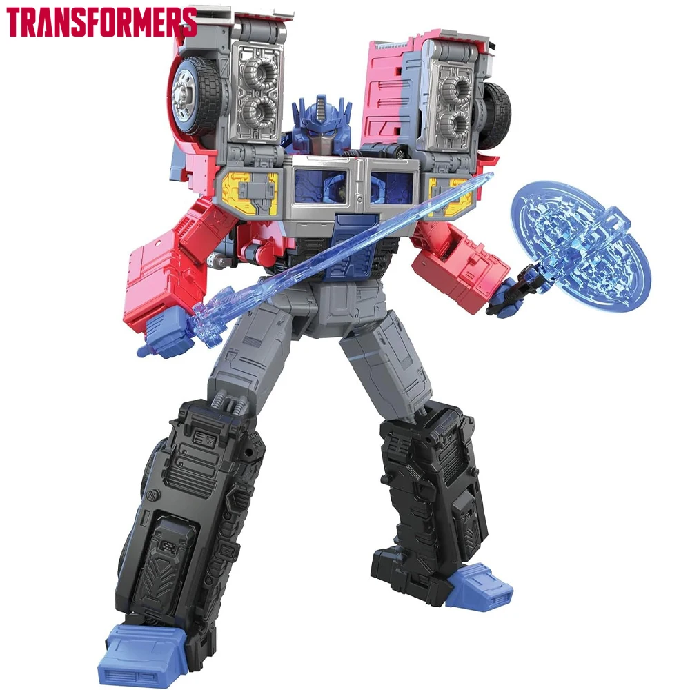 Transformadores brinquedos gerações legado série líder g2 universo laser optimus prime figura de ação 7-Polegada figura colecionável presente