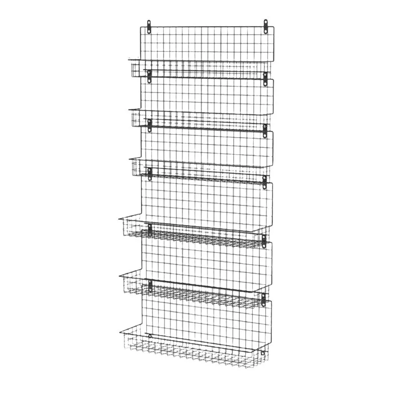 

Door rear rack, black, two sizes, with door hook, door seasoning rack, suitable for kitchens