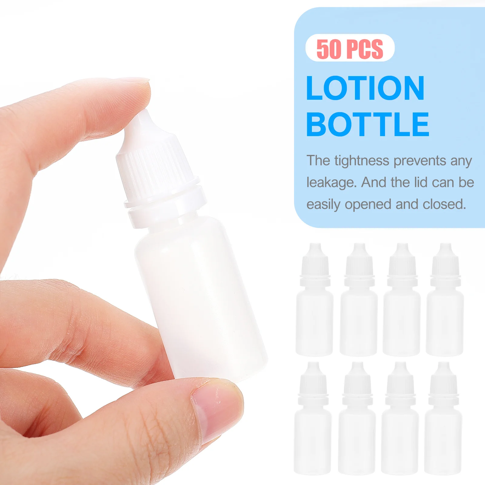 

50Pcs Essential Oil Bottles Drip Bottles Travel Sub Packaging Refillable Containers Small Liquid Storage Portable Cosmetics