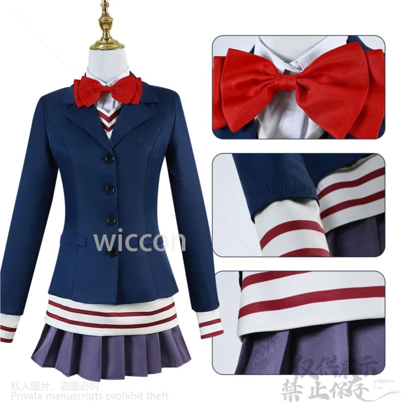 ใหม่ร้อนอะนิเมะ Dandadan คอสเพลย์ Aira Shiratori เครื่องแต่งกาย Jk ชุดนักเรียนเสื้อวิกผมสีชมพูฮาโลวีน Christmas Party สําหรับสตรี