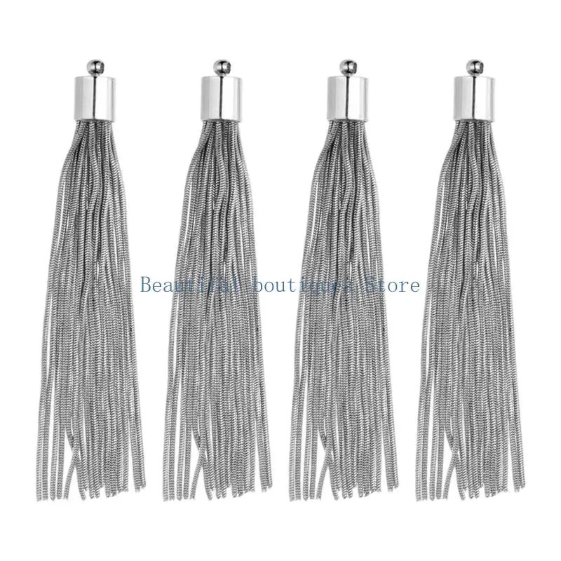 U4LF 4PCS Crafting Metal Tassels Hangers Ideal For Customes Jewelry Design And Ornaments