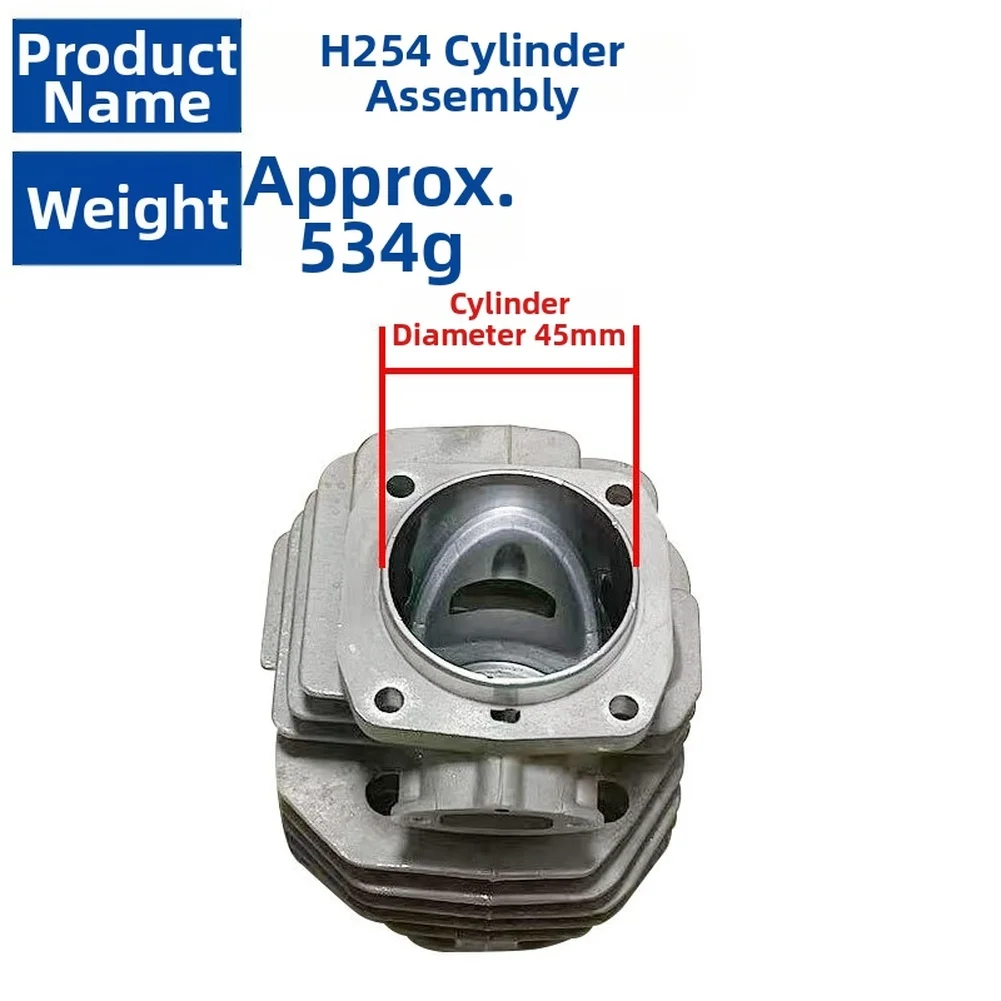 503503903 Cylinder Assembly 45mm Bore For 154XP 254XP H254 Chainsaw Parts Aluminum Alloy Engine Component Replacement Kit