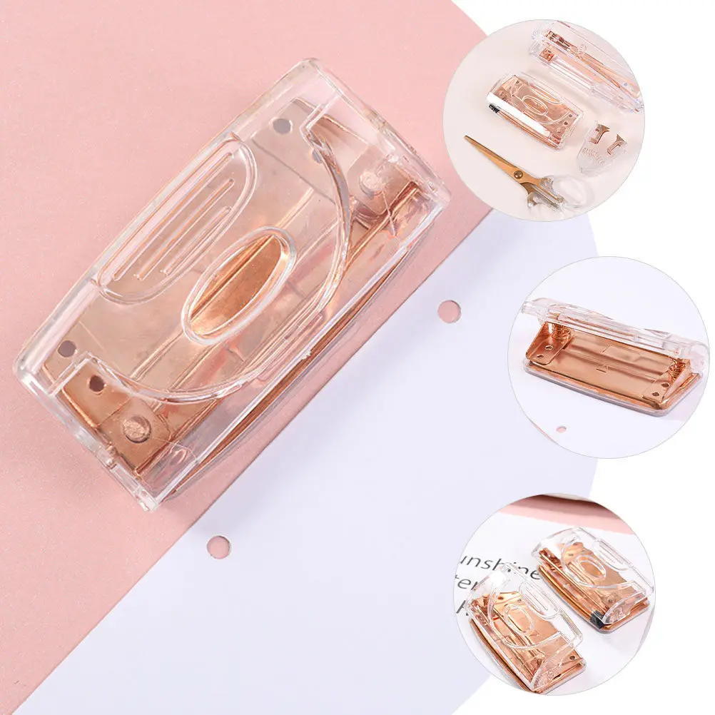 

2Pcs Efficient Paper Hole Punch 2 Hole Puncher with Strong Penetrating Power for A5 Paper Heavy Duty Office and Home Use