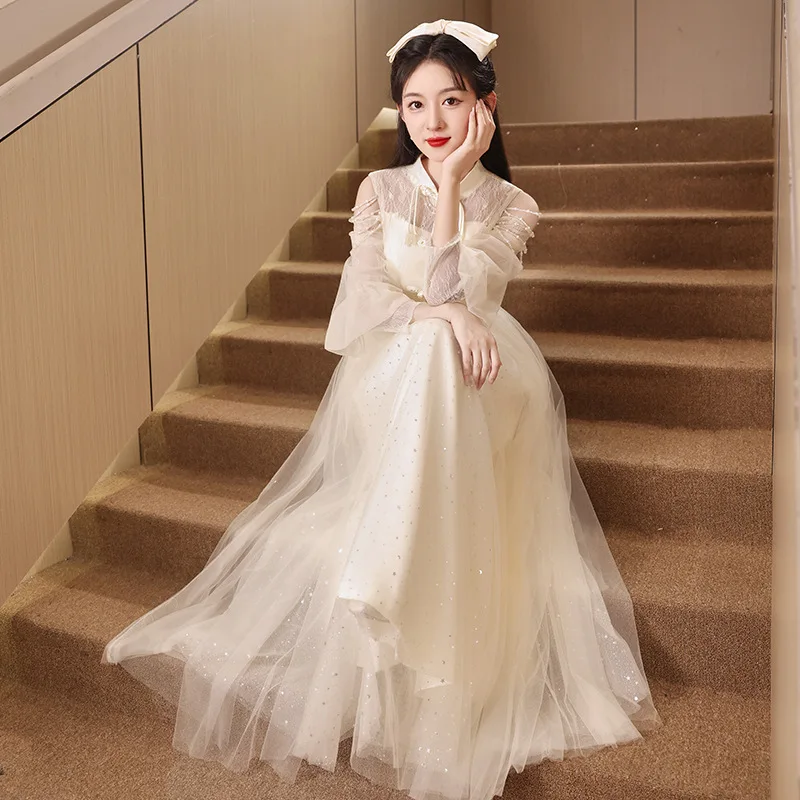 

Bridesmaid Dress 2025 New Chinese Style Fairy Temperament Boudoir Group Sisters Dress National Style Wedding Bridesmaid Dress