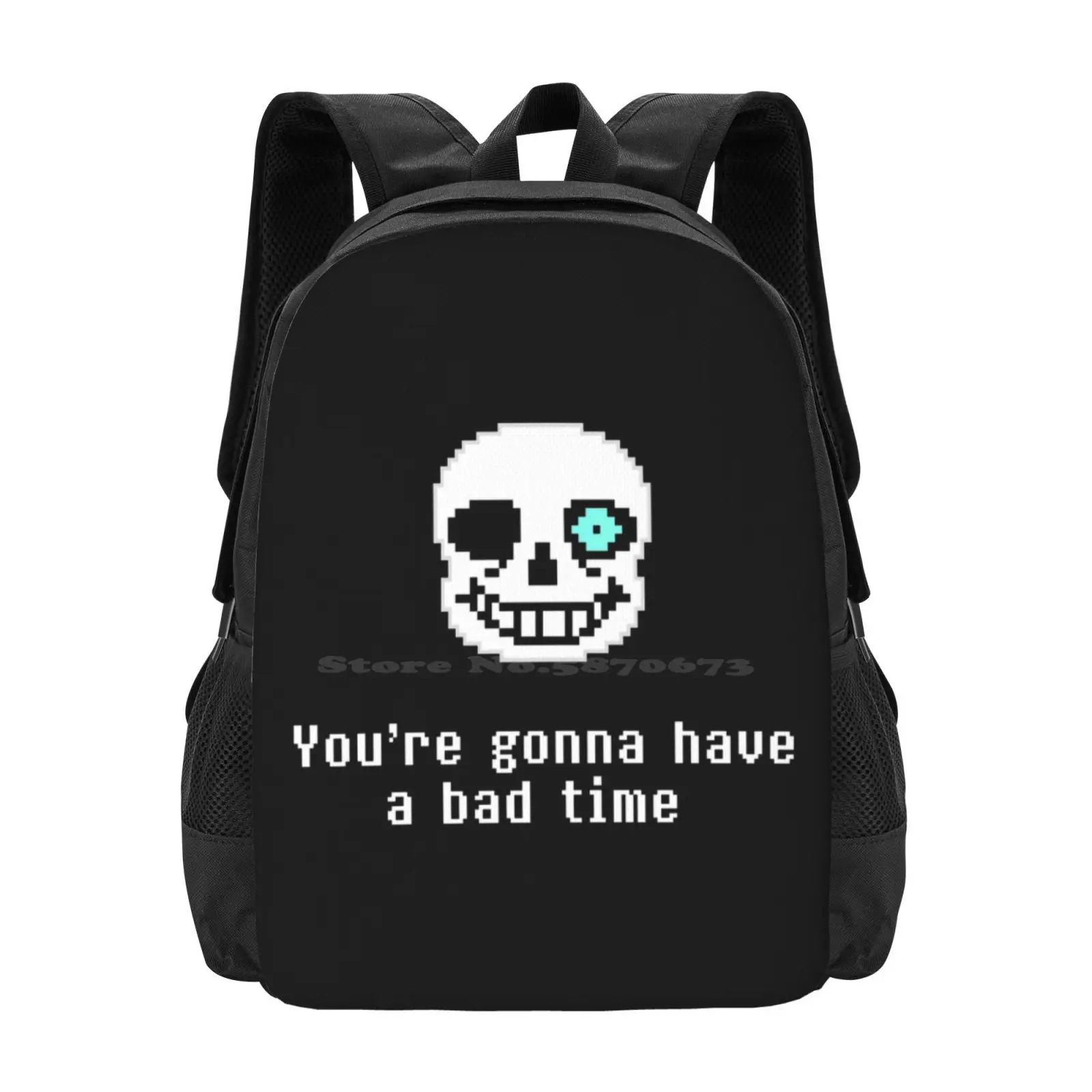 

Undertale - Sans - You'Re Gonna Have A Bad Time Hot Sale Schoolbag Backpack Fashion Bags Undertale Bad Time Comic Sans Skeleton