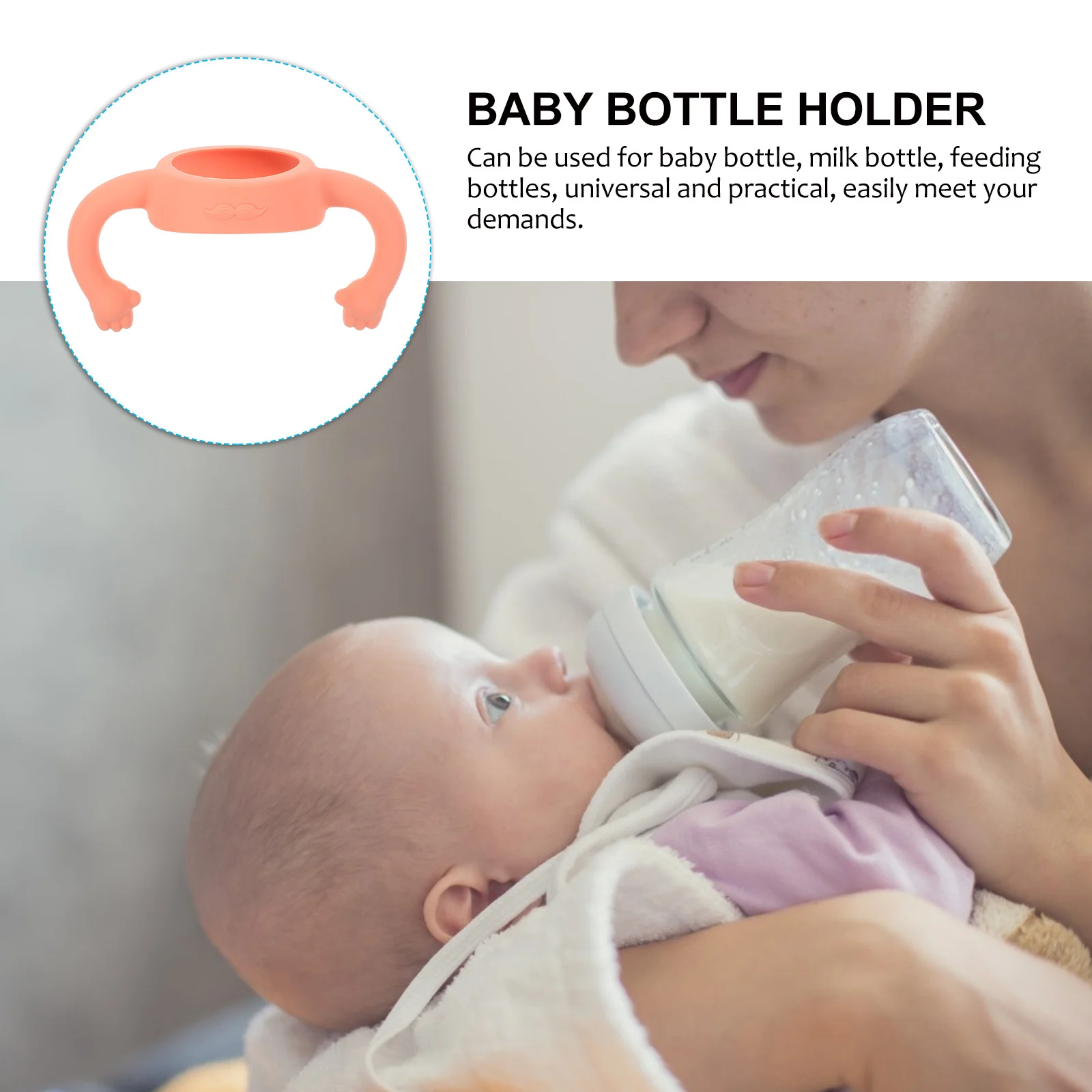 

2 шт. силиконовая ручка для детской бутылочки, мягкие ручки для бутылочек с молоком для кормления малышей, держатель для бутылочек, универсальное использование