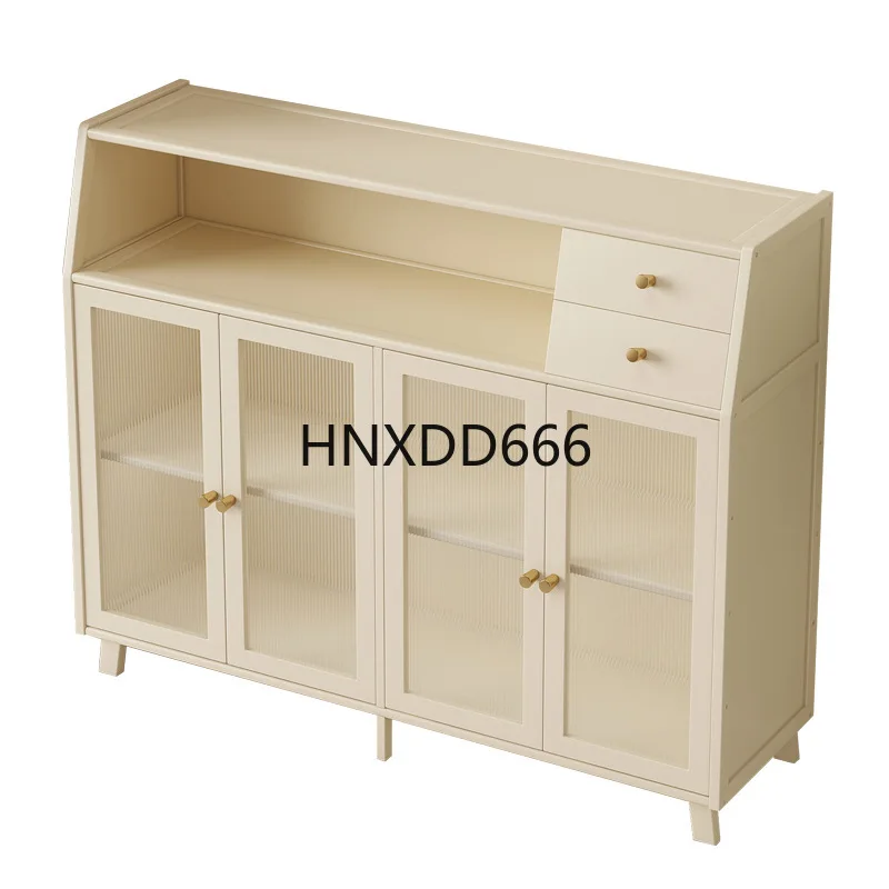 

Cream style dining side cabinet Household kitchen cabinet Non-solid wood integrated wall tea cabinet 2024 new living room side c