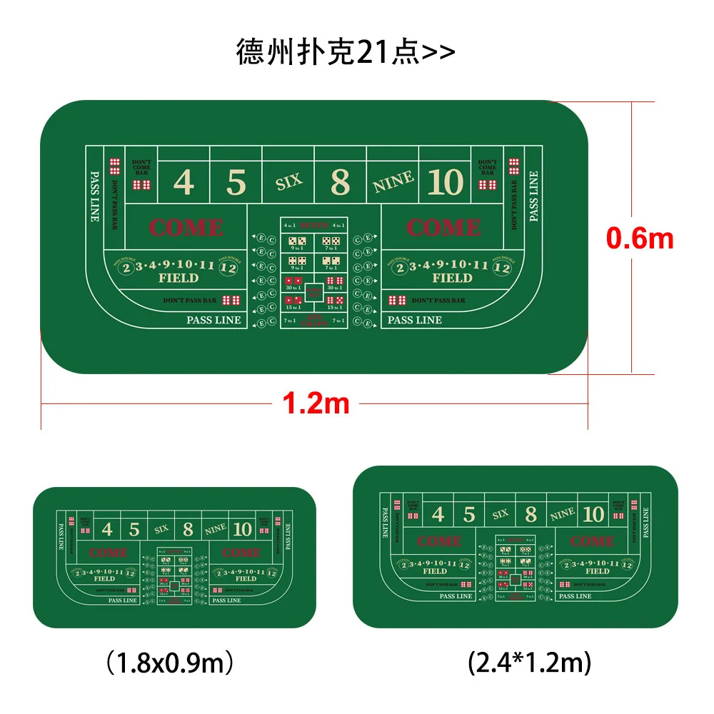 Texas Hold'em Large XXL Rubber Non-slip Waterproof Portable Table Pad Poker Mouse Pad Keyboard Office Table Game Players Layout