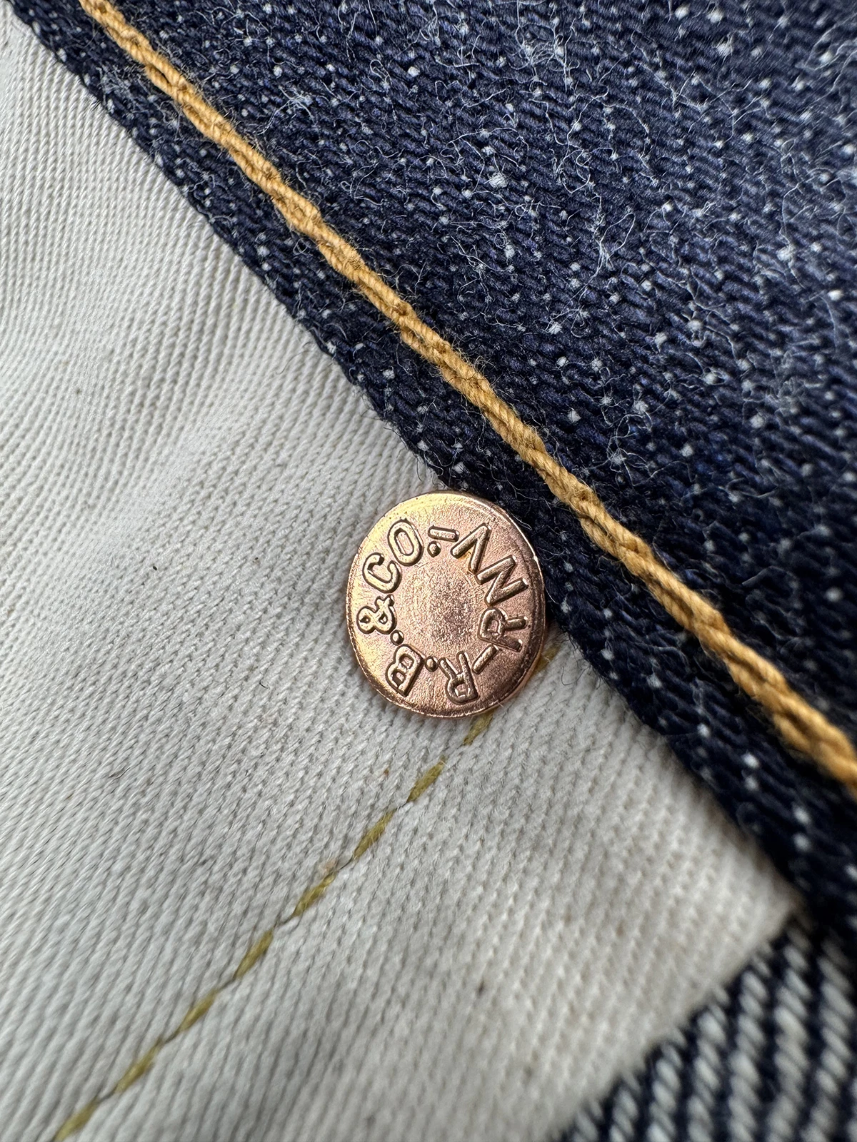 مجموعة برونسون متينة 55801XX جينز خام Selvedge من قماش الدنيم النيلي مريح ومقاس مستقيم #3