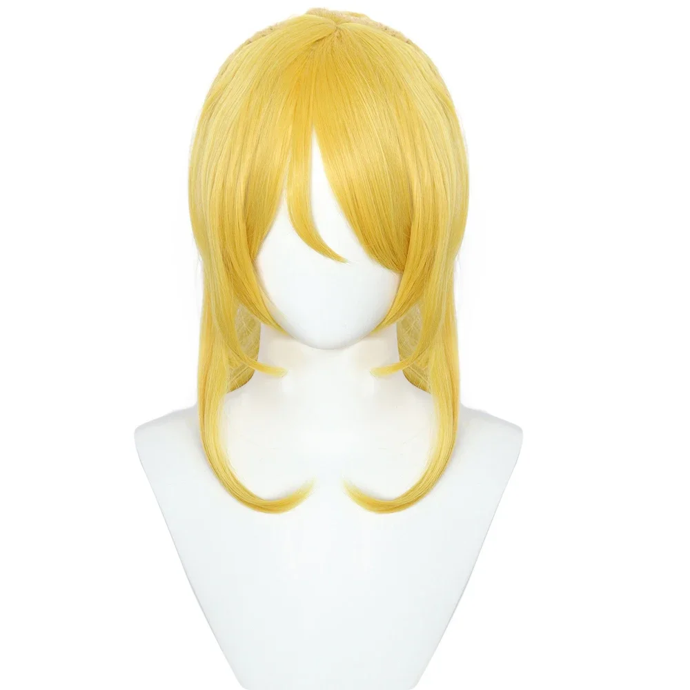 Princess Bowsette Cosplay Wig Gold Pigtail Peach Koopa Bowser Role Playing Adult Synthetic Hair Wigs