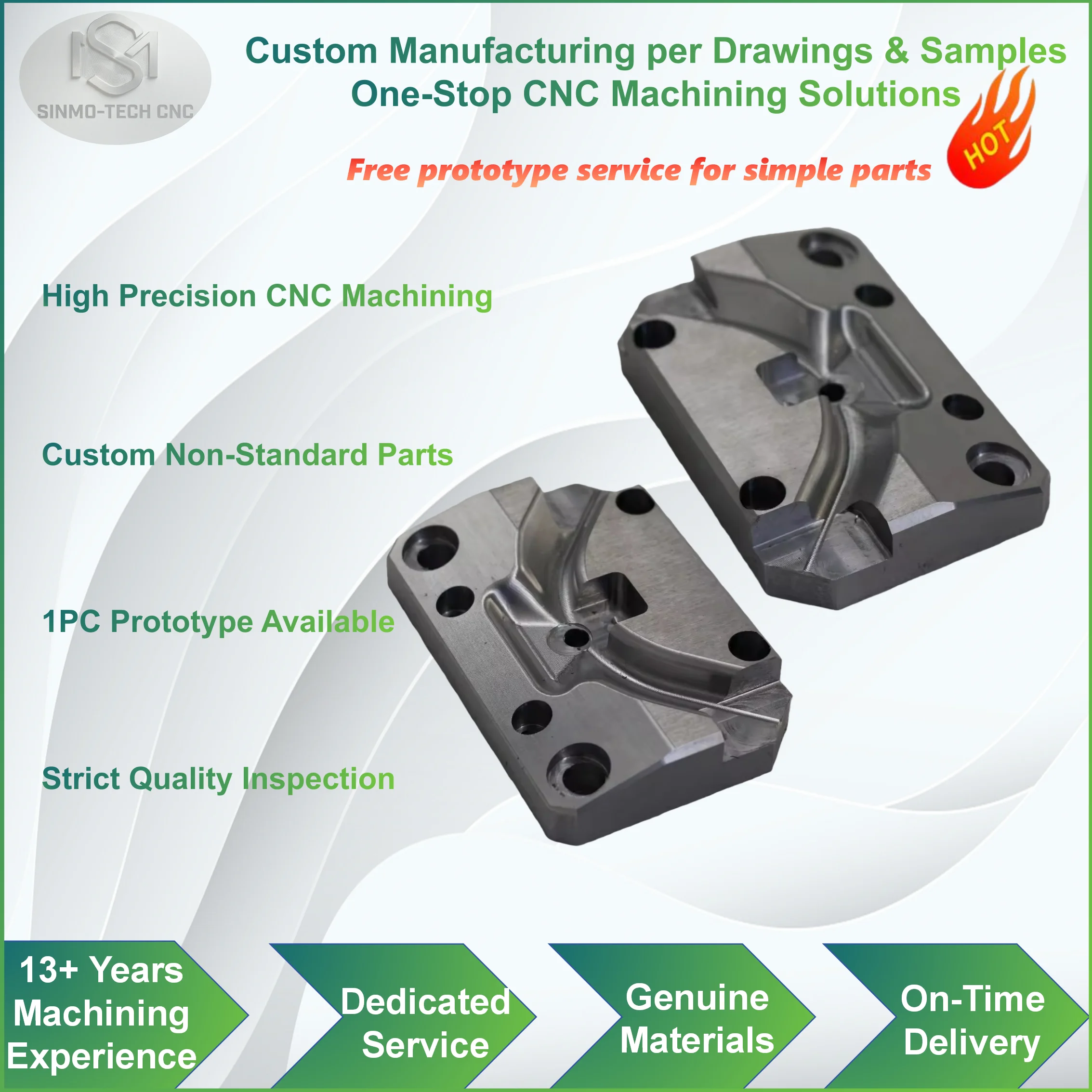 Custom CNC Machining Metal Parts Aluminum Stainless Steel Copper Turning Milling Service OEM Non Standard Prototype 1PC Custom
