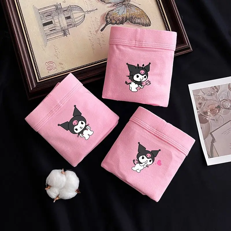 Magic Pink Kuromi Cartoon Animation Cute Kawaii Cotton Underwear for Men Boxers Soft Breathable Shorts Lingerie Boyfriend Gift