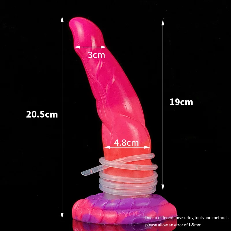 Yocy Nieuwe Spuitende Monster Dildo Gloeiende In Dark Fantasy Butt Plug Silicone Flexibele Seksspeeltje Voor Vrouwen Mannen Prostaat Stimulator