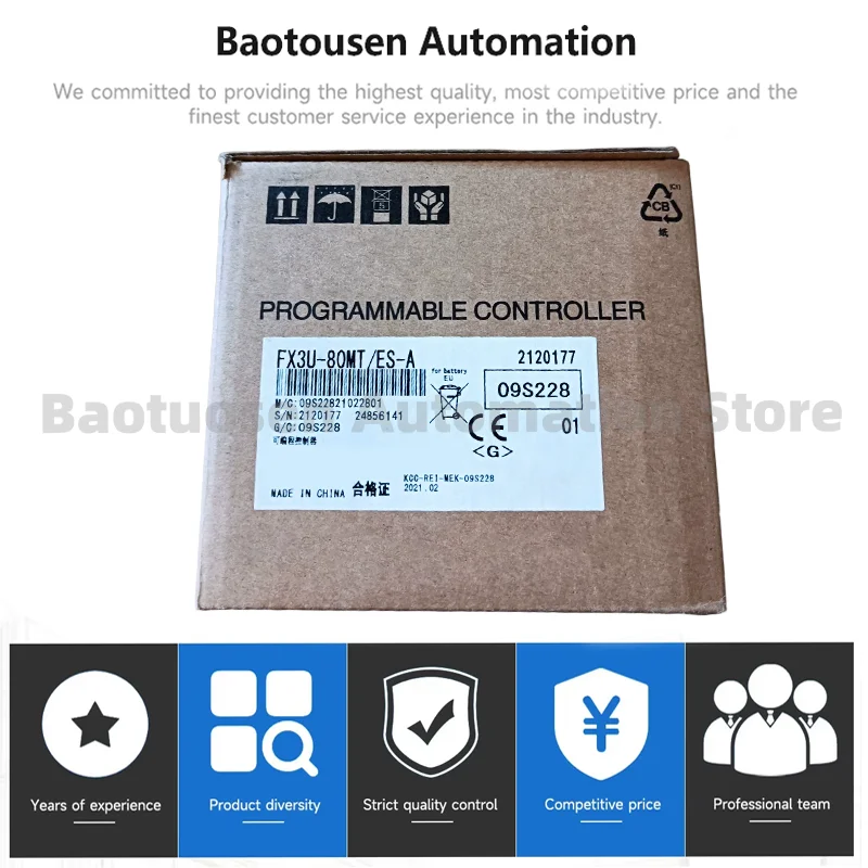 brand new and original FX3U-80MR-ES-A FX3U-80MT-ES-A  FX3U-128MT-ES-A PLC mainframe