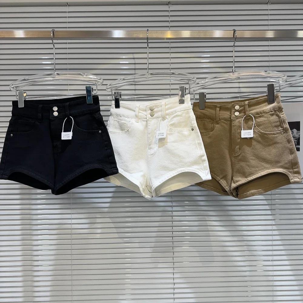 Shorts jeans retrô com perna curva para meninas, calças de três partes, venda quente, celebridade da internet, jeans picantes, alta qualidade, novo, 2022