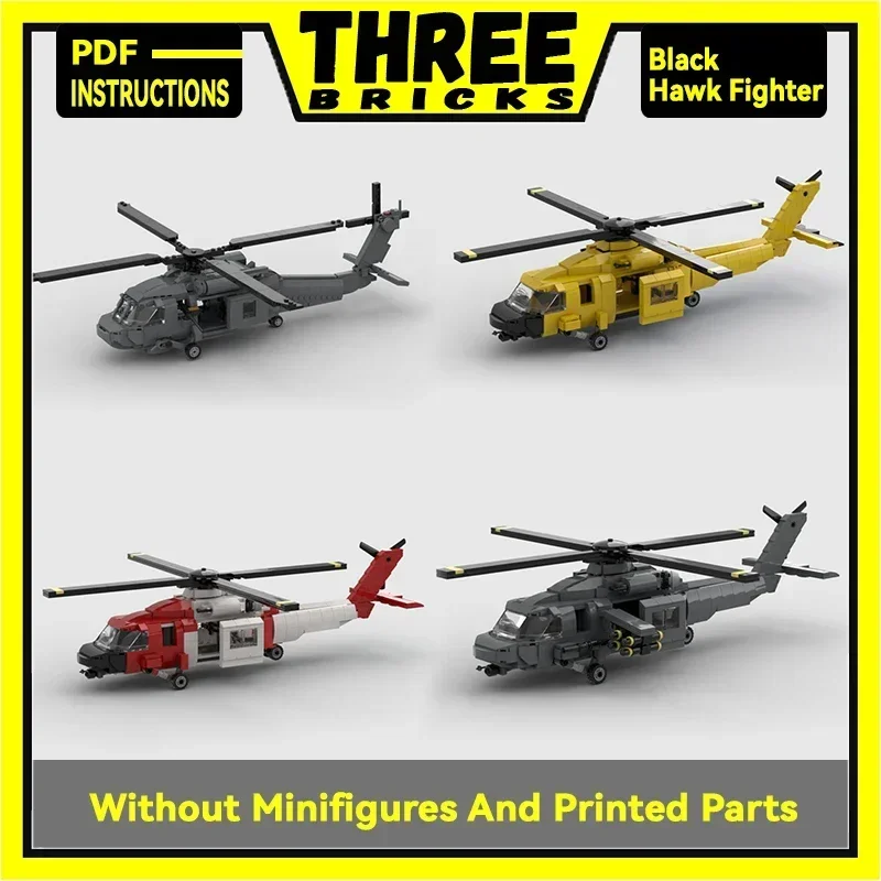 Blocs de construction Moc série de modèles militaires Black Hawk Fighter briques techniques bricolage assemblage jouets célèbres pour enfants cadeaux de vacances