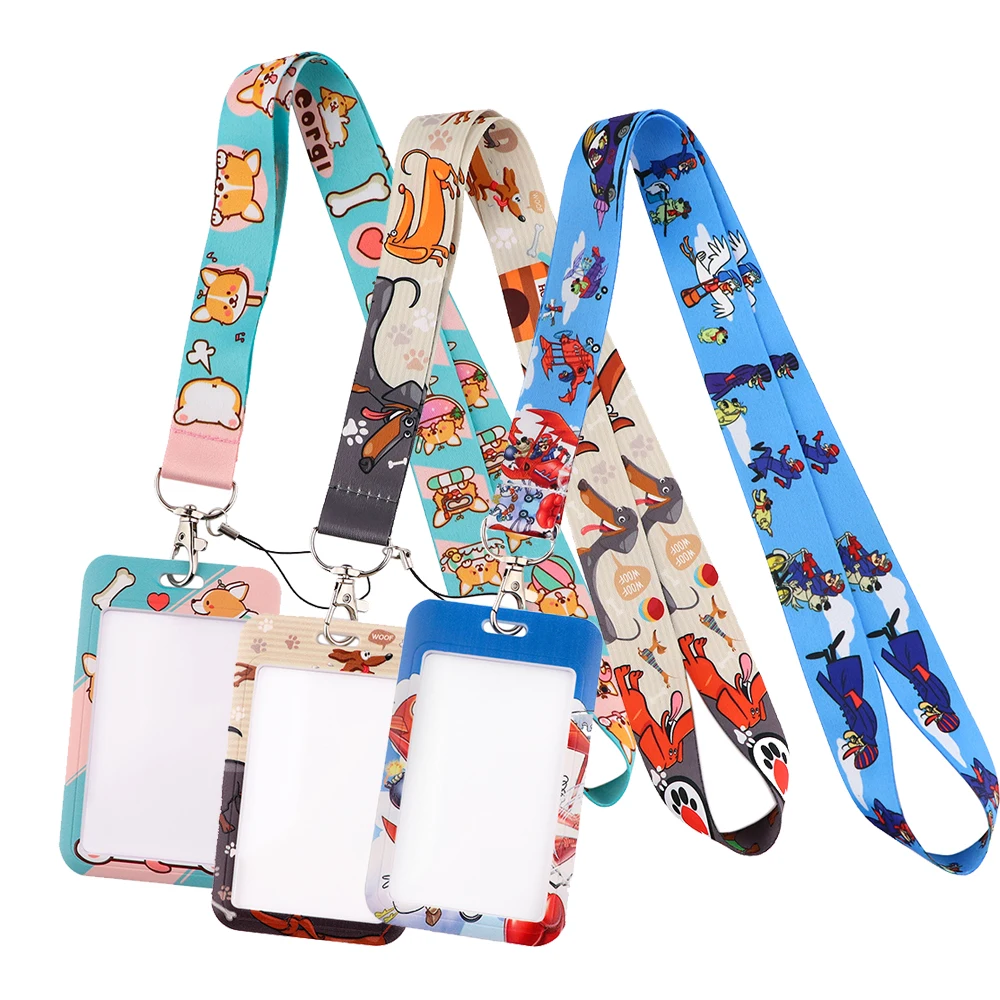 YL665 Dog Paw Print Lanyards for Key Neck Strap ID Card Badge Holder Gym Key Chain DIY Hang Rope Pendant Accessories Gifts