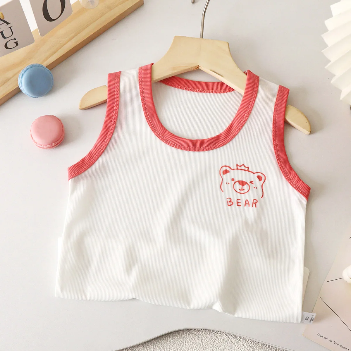 Fashion Children Sleeveless T-shirts for Girl Cute Animals Baby Boy Graphic Tee Cotton Vest Tops Kids Summer Clothes