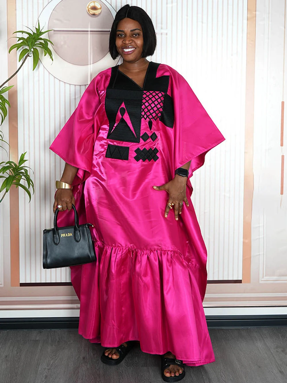 

Традиционные африканские платья для женщин, макси-халаты больших размеров Boubou, Дубай, Турция, кафтан, Абая, вечерние, свадебные, выпускные, вечерняя одежда