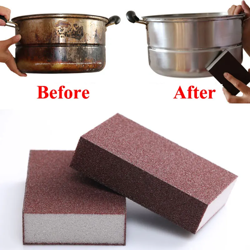 Rust Cleaning Removal Sponge Descaling Emery Cleaning Brush Silicon Carbide Descaling Cleaning Brush Stove Top Pot Kitchen Tools