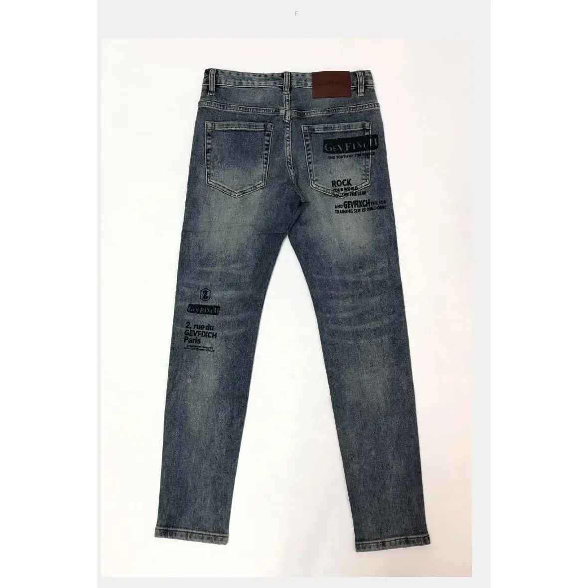 

High Brand Summer Jeans Men's Trendy Brand Slim-fit Elastic Korean Embroidery Washed Straight Blue 2025 New Casual Long Pants