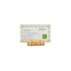 Creative Unique Handmade Grooved Natural Bamboo Root Memo Base Stand Price Label Card Display Holder for Store and Supermarket