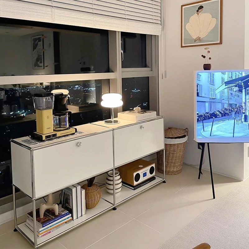 

Internet Celebrity Cabinet Simple Medieval Bookcase Nordic Ins Style TV Side Shelf Sm Decorative