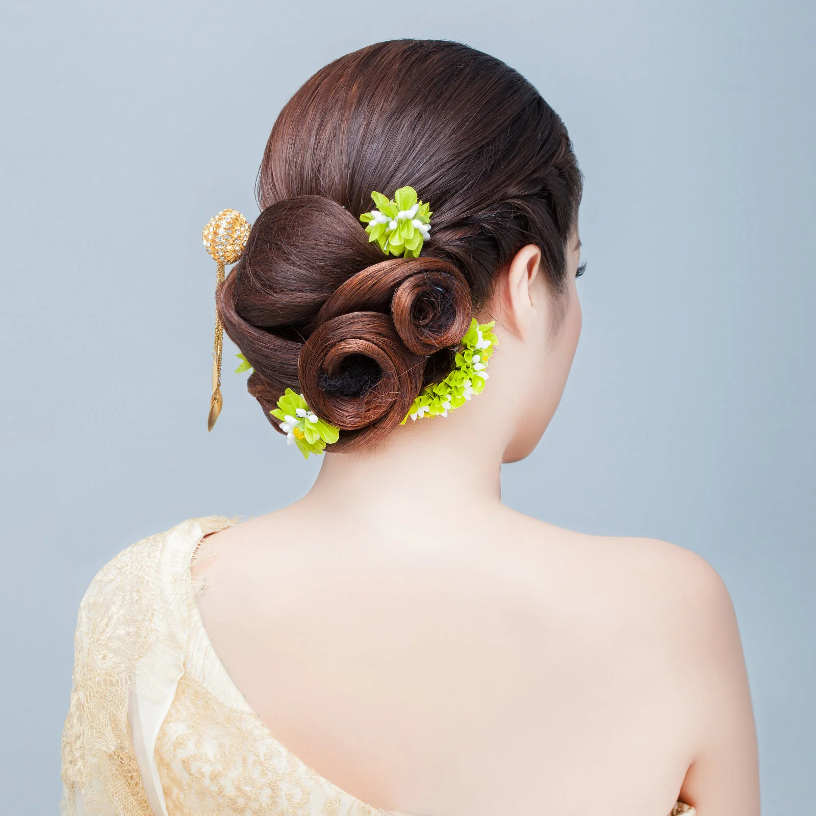 

4Pcs Ponytail Hair Comb Plastic Insert Comb Fountain Headpiece Black Coffee Hair Accessories for Wedding Prom Daily Use