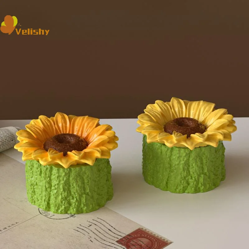 

Подсолнух, банка для свечей, бетонная силиконовая форма, смола, коробка для хранения цветов, формы для свечей, орнамент, подсвечник