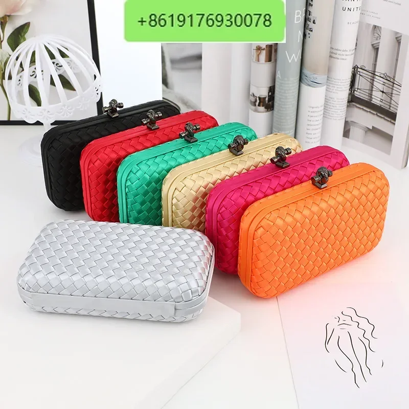 Light luxury dinner bag Mobile phone cosmetics Dinner storage bag Handbag Multi-style woven women's fashion shoulder bag