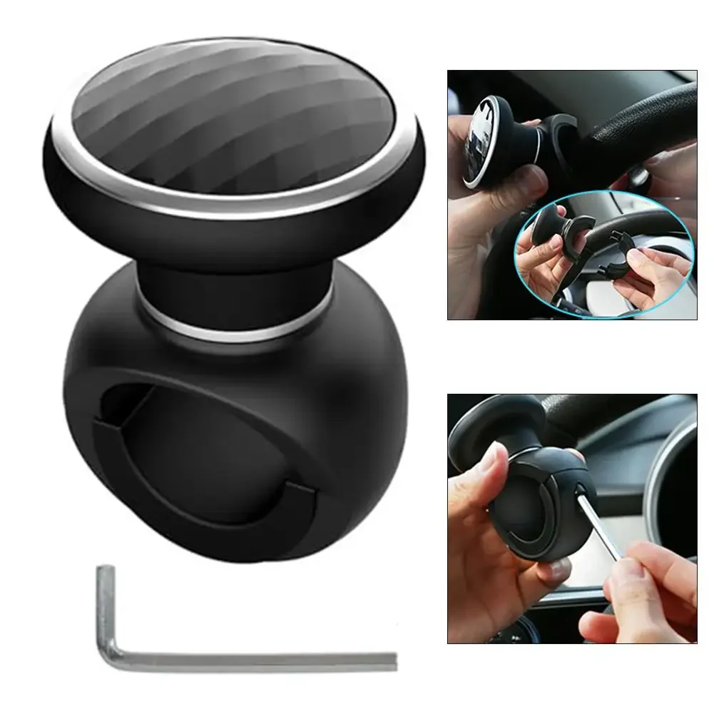 1PC 360 Steering Wheel Knob Ball Auto Spinner Knob Car Steeringbooster Silicone Power Steering Handle Ball Booster Strengthener