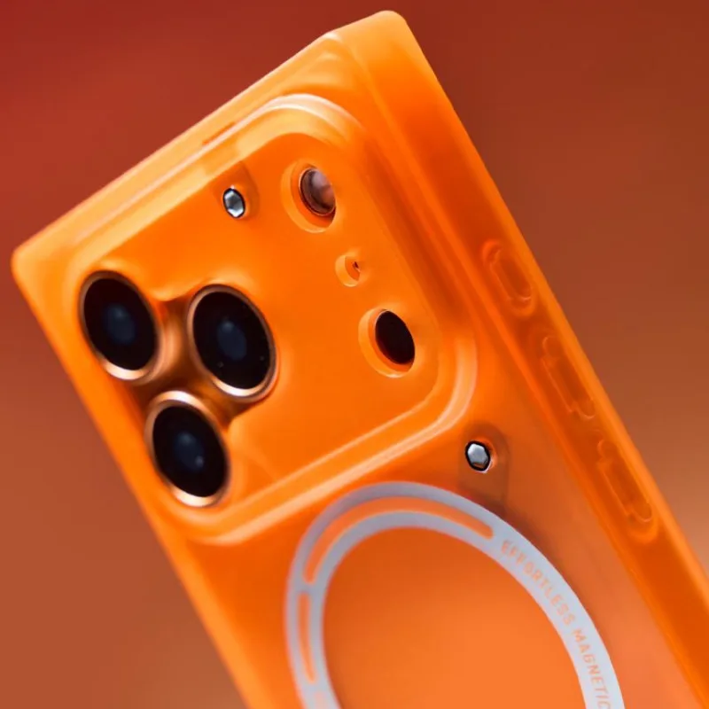 WAKCAS матовый чехол для телефона для iPhone 16/17 серии с магнитной присоской, персонализированный трендовый чехол для телефона, нишевый квадратный защитный чехол