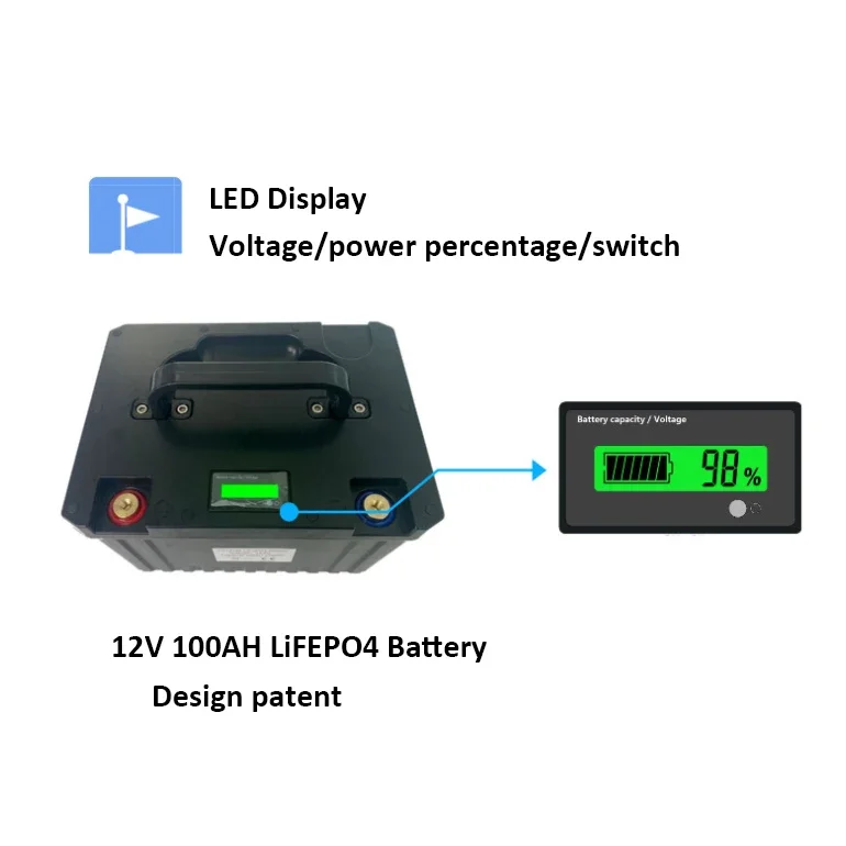 12v 100ah lithium ion battery lifepo4 solar battery BMS marine golf cart battery packs 2 years warranty 200ah 300ah 400ah