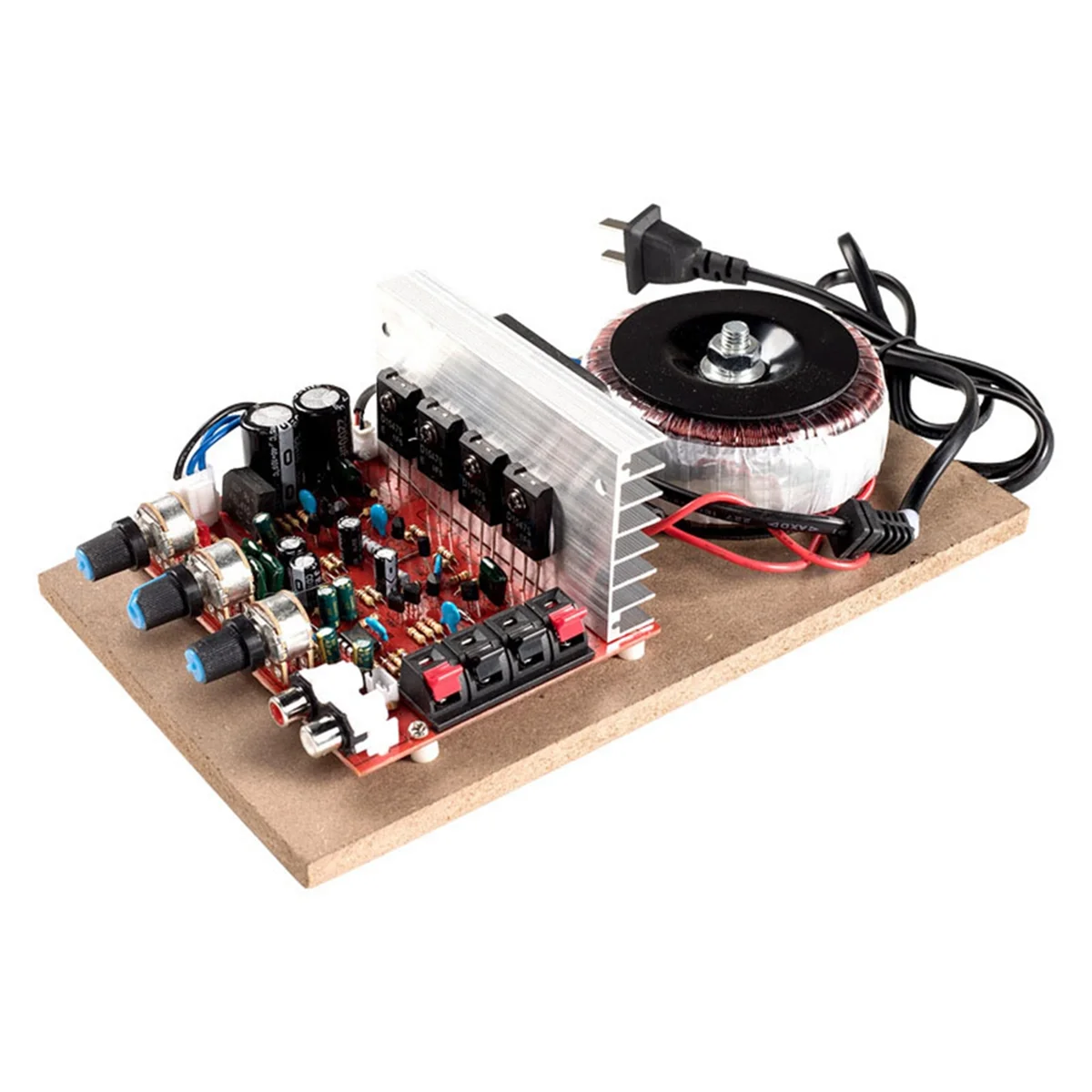 DIY Modified 200W Audio Power Amplifier Aluminum Plate Stereo USB HiFi Speaker Digital Amplifier-US Plug