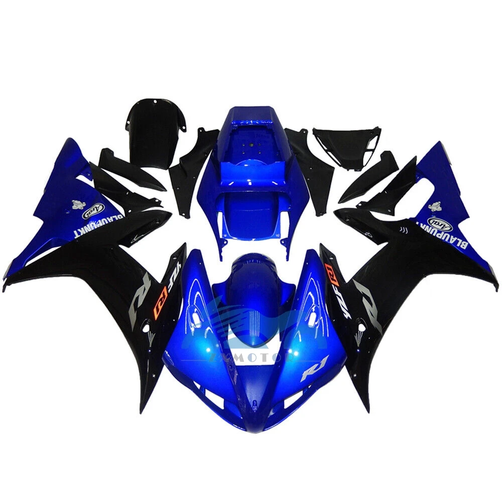 NEW ABS Bodywork for YAMAHA YZF R1 2002 2003 Blue Black Injection Motorcycle Fairings YZF r1 02 03