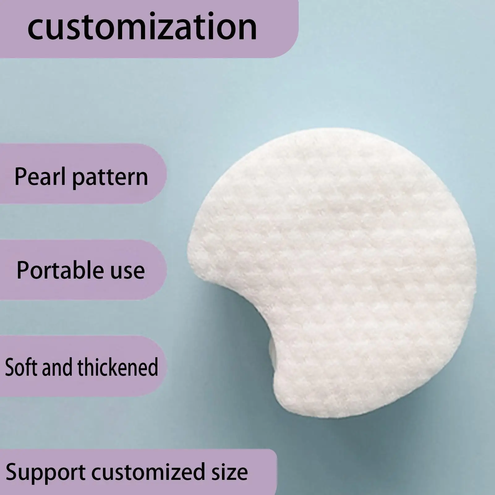 50 almofadas de algodão faciais do retângulo branco dos pces para compõem ferramentas cosméticas confortáveis da composição da pele