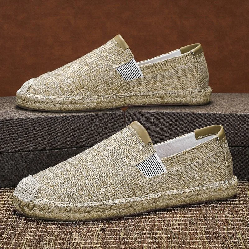 Mens Shoes Casual Male Breathable Canvas Casual Shoes Men Chinese Fashion Soft Slip On Espadrilles For Men Loafers