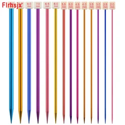 2 Pcs Color Straight Single Needle Knitting Needle 13.8 Lnches Long Handmade Knitted Sweater Gift Knitting Needle 2.0mm-10.0mm
