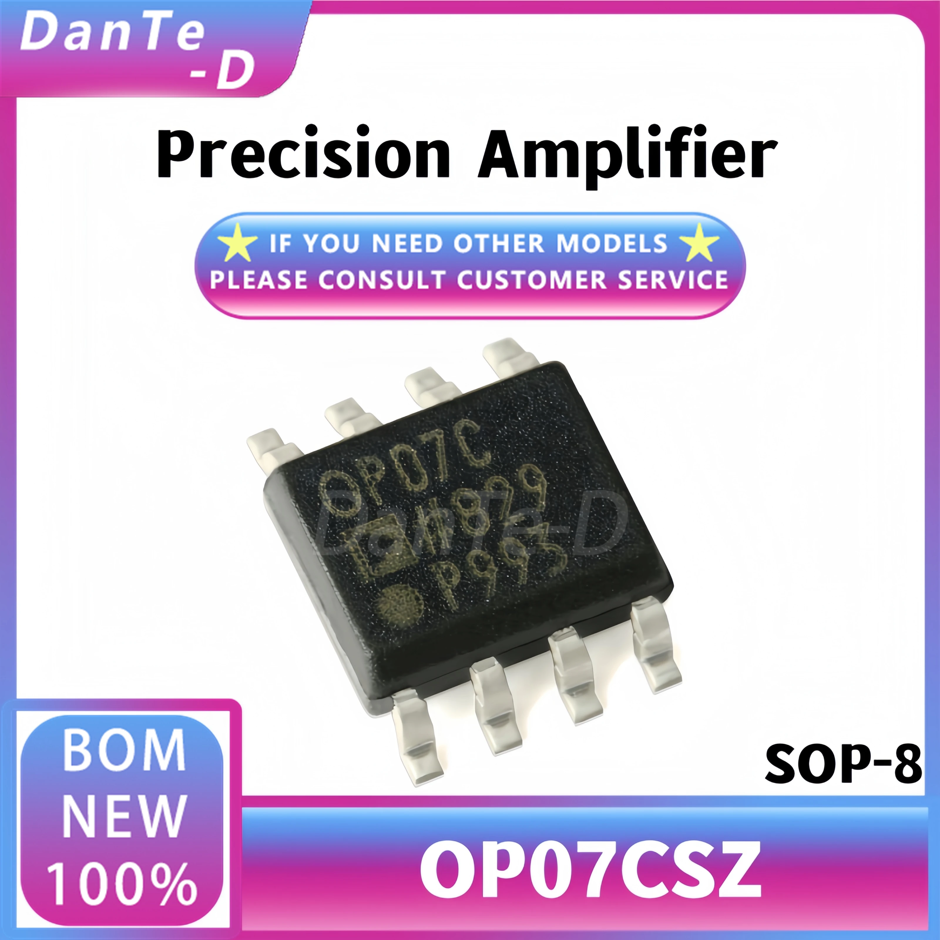 OP07CSZ new OP07C SOP-8 low offset voltage operational amplifier chip