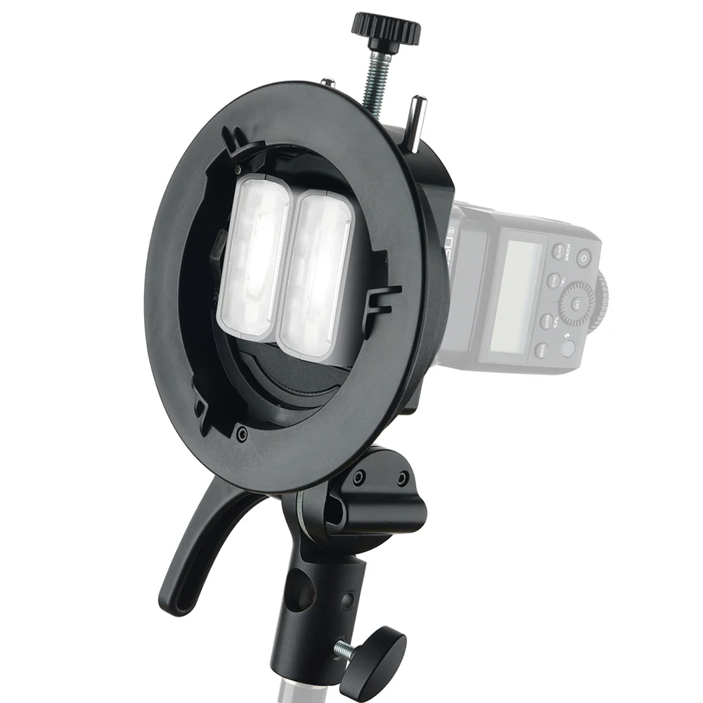 Portable Flash S-type Holder Speedlite Bracket Bowens Mount for V1 V860II TT350 AD400Pro AD200Pro Speedlite Flash