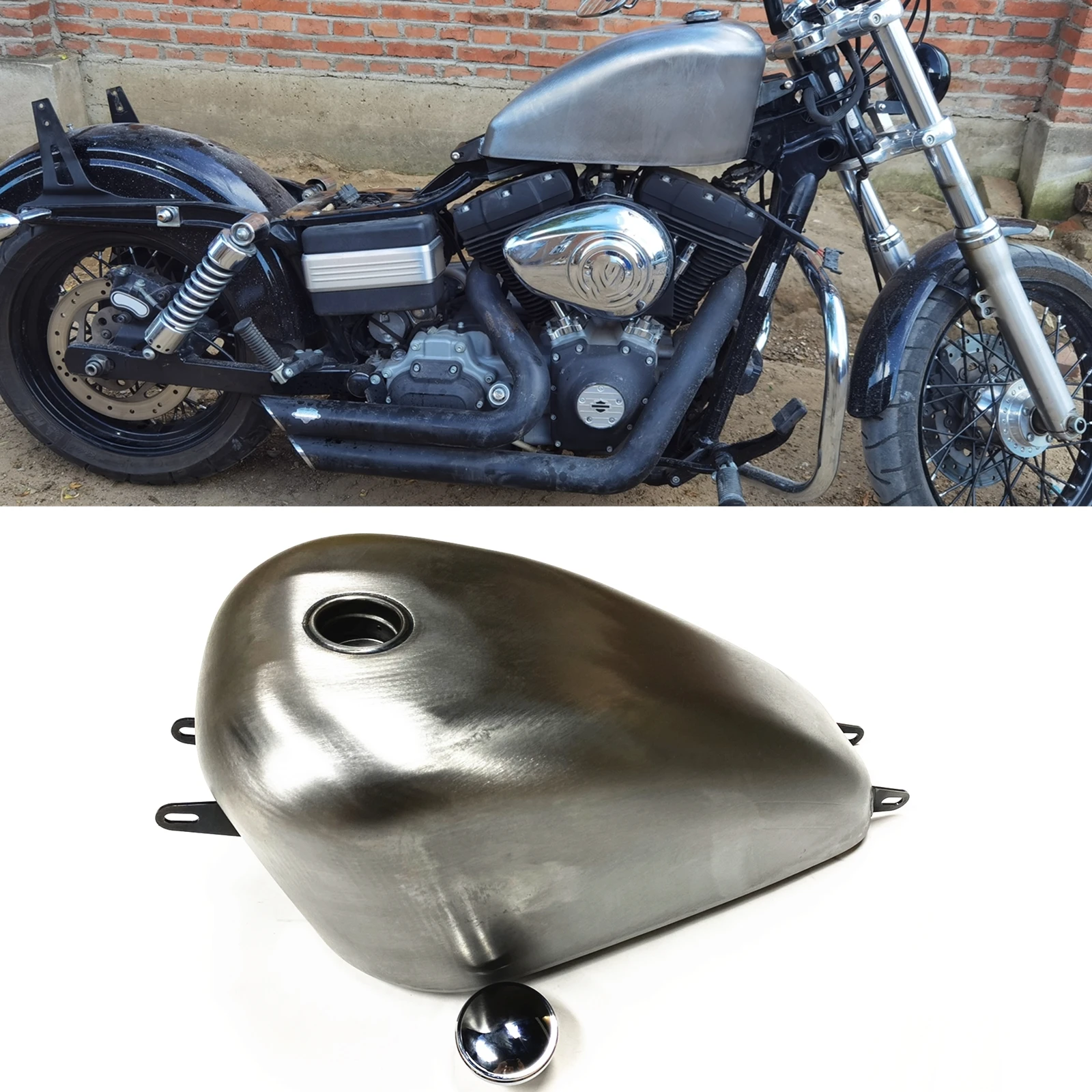 

12L Petrol Gas Fuel Tank For Harley-Davidson DYNA 1999-2003 Motorcycle Modified Motorbike Oil Can