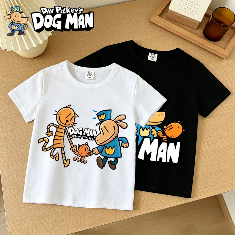 Dogs Mans Summer T-shirts Outfits Cartoon Printed Clothes Short Sleeve T-shirt Boys Girls Tees Soft Tops Clothing Birthday Gifts