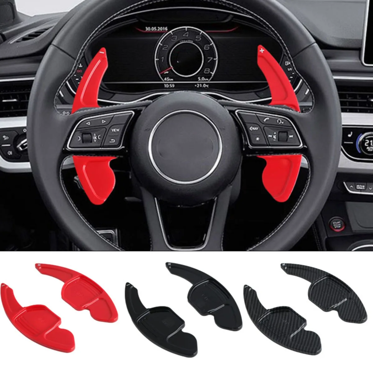

Car steering wheel shift paddles suitable for Audi A3 A4 A5 A6 A7 A8 Q3 Q5 Q7 S3 S3 S5 S6 S7 S8