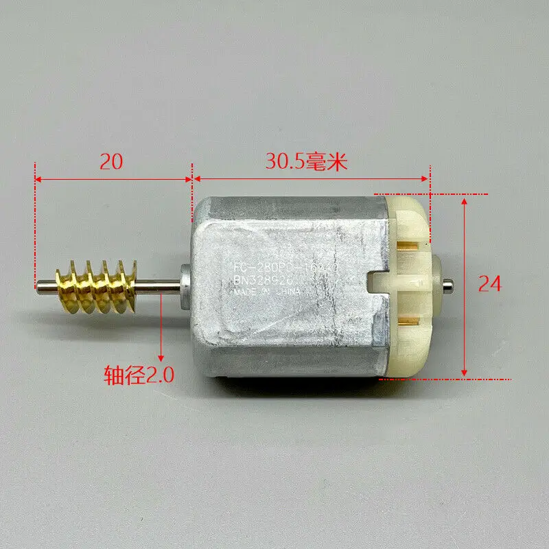 Mabuchi FC-280PD-16240 12V DC Motor Carbon Brush 12 Volts FC280PD Car Automotive Central Locking Brass Worm Gear Electric Motor