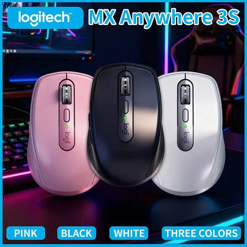 

Компактная мышь Logitech MX Anywhere 3S, эргономичный дизайн, перезаряжаемая, с быстрым прокруткой для портативных ПК Mac
