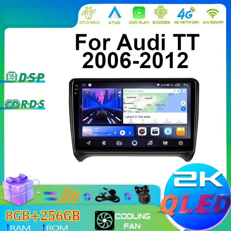 

For Audi TT 2006-2012 Car Intelligent Systems Android Car Player GPS WIFI Carplay 4G Car Radio Navigation Stereo Car Electronic