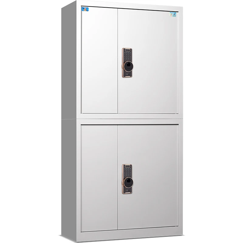 Fingerprint password lock Secret cabinet Data filing cabinet Large safe Double section split steel