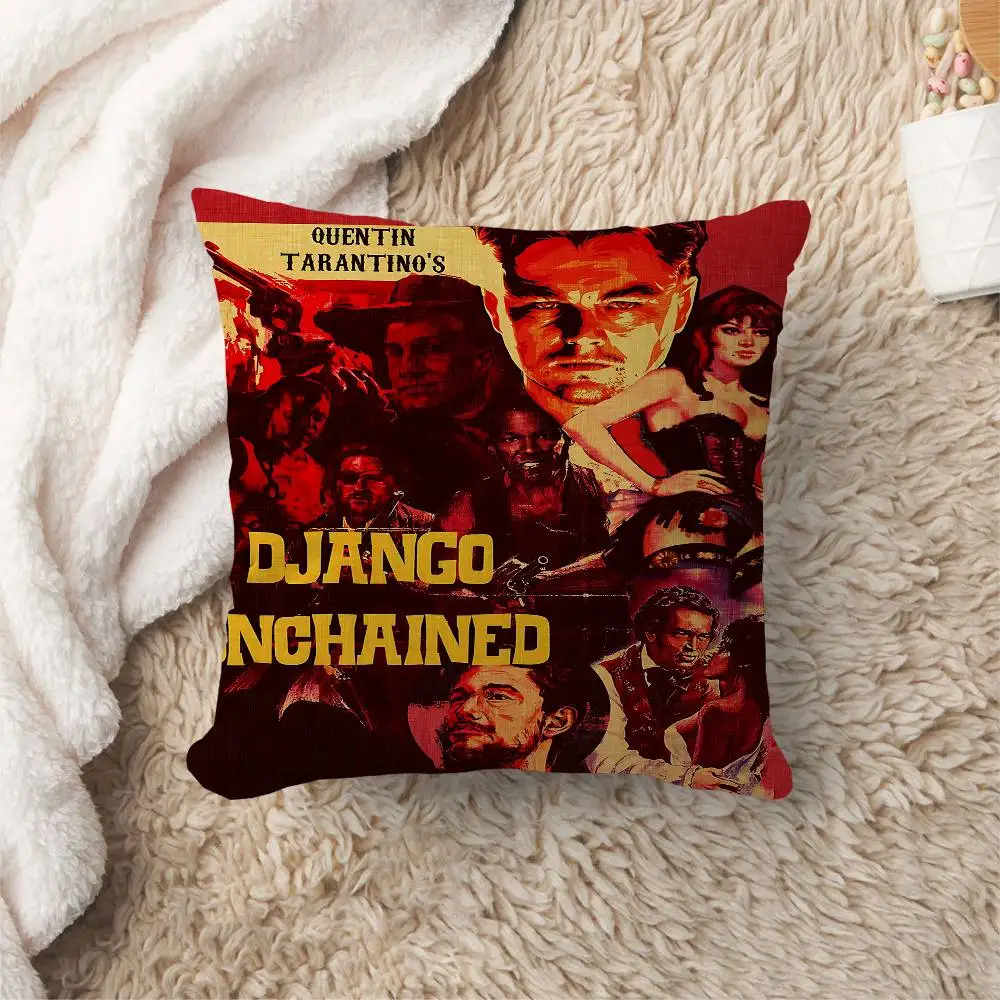 الفيلم الكلاسيكي D_Django U_Unchained غطاء الوسادة وسادة للديكور أريكة ديكور المنزل كيس وسادة